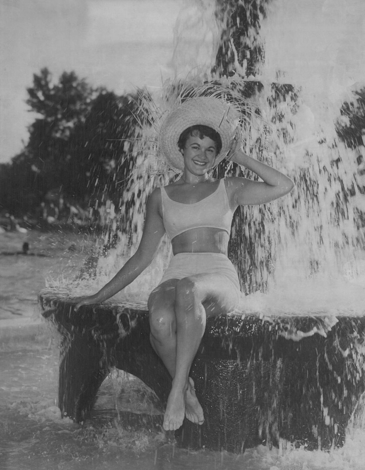Cooling off by the pool